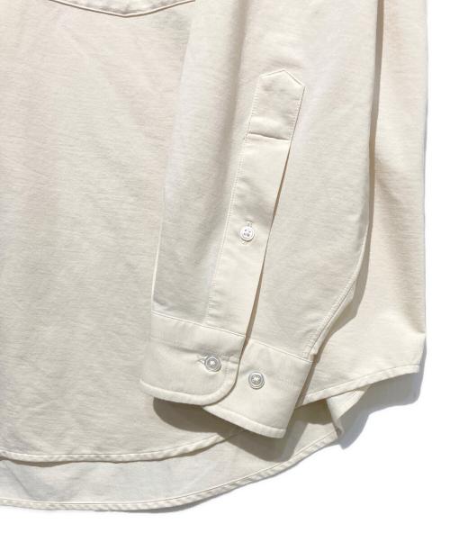 J.PRESS（ジェイプレス）J.PRESS (ジェイプレス) バンドカラーシャツ ベージュ サイズ:Sの古着・服飾アイテム
