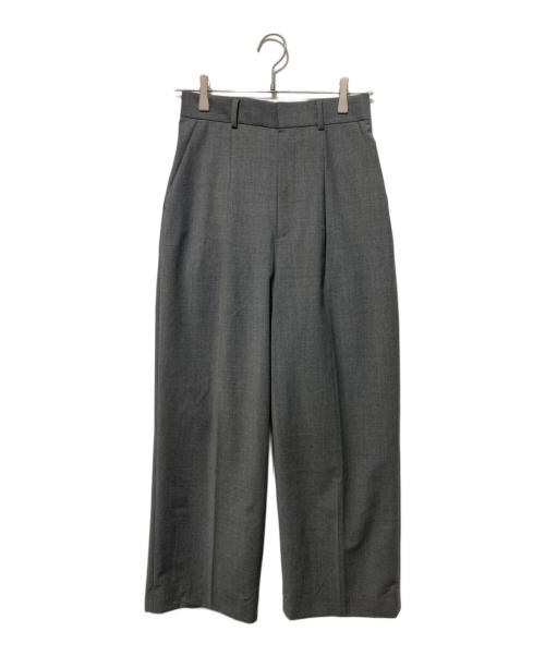 BIOTOP（ビオトープ）BIOTOP (ビオトープ) softslim high W slacks グレーの古着・服飾アイテム