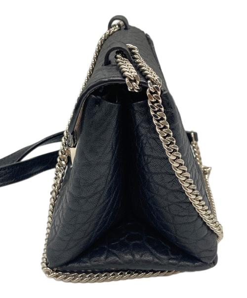 JIMMY CHOO（ジミーチュウ）JIMMY CHOO (ジミーチュウ) レイラ チェーンショルダーバッグ ブラックの古着・服飾アイテム