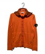 STONE ISLANDストーンアイランド）の古着「切替ジップパーカー」｜オレンジ