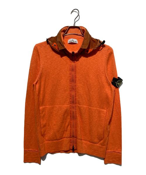 STONE ISLAND（ストーンアイランド）STONE ISLAND (ストーンアイランド) 切替ジップパーカー オレンジ サイズ:Mの古着・服飾アイテム