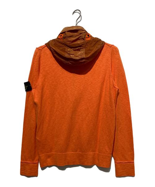 STONE ISLAND（ストーンアイランド）STONE ISLAND (ストーンアイランド) 切替ジップパーカー オレンジ サイズ:Mの古着・服飾アイテム