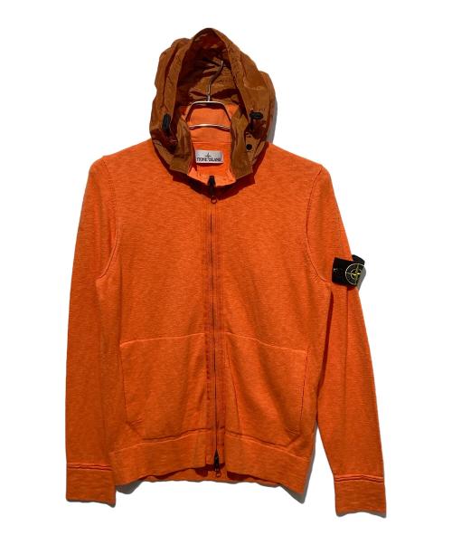 STONE ISLAND（ストーンアイランド）STONE ISLAND (ストーンアイランド) 切替ジップパーカー オレンジ サイズ:Mの古着・服飾アイテム