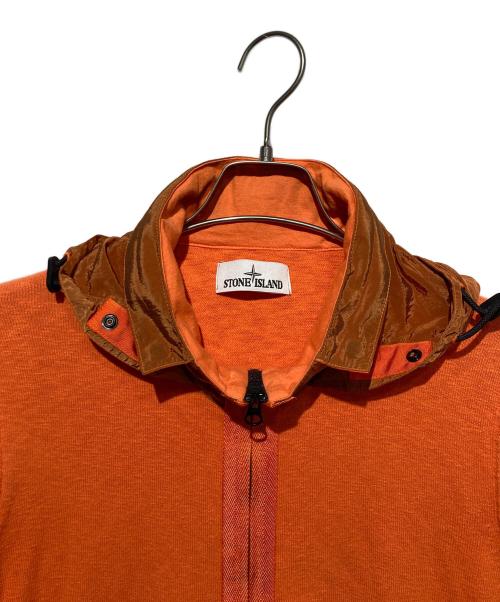 STONE ISLAND（ストーンアイランド）STONE ISLAND (ストーンアイランド) 切替ジップパーカー オレンジ サイズ:Mの古着・服飾アイテム