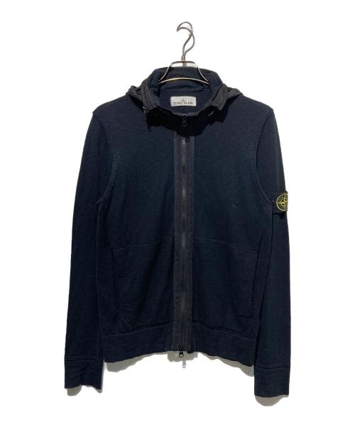 STONE ISLAND（ストーンアイランド）STONE ISLAND (ストーンアイランド) 切替ジップパーカー ブラック サイズ:Mの古着・服飾アイテム