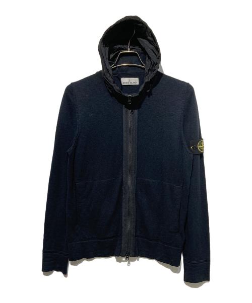 STONE ISLAND（ストーンアイランド）STONE ISLAND (ストーンアイランド) 切替ジップパーカー ブラック サイズ:Mの古着・服飾アイテム