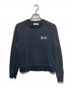 maison kitsuneメゾンキツネ）の古着「ダブルフォックスヘッドパッチスウェット」｜ブラック