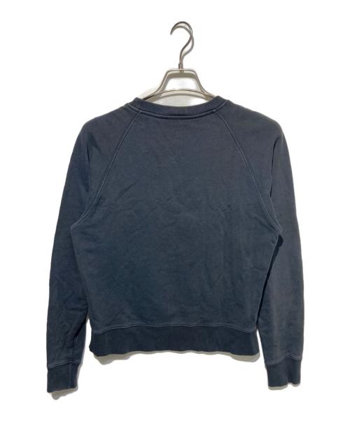 maison kitsune（メゾンキツネ）MAISON KITSUNE (メゾンキツネ) ダブルフォックスヘッドパッチスウェット ブラック サイズ:Sの古着・服飾アイテム