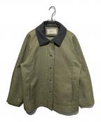 TODAYFULトゥデイフル）の古着「Houndstooth Raglan Jacket」｜グリーン