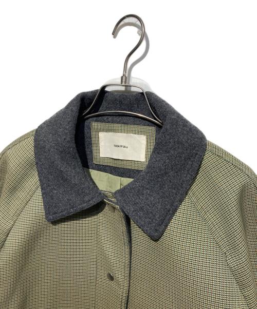 TODAYFUL（トゥデイフル）TODAYFUL (トゥデイフル) Houndstooth Raglan Jacket グリーン サイズ:36の古着・服飾アイテム