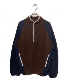 TODAYFUL（トゥデイフル）の古着「Wool 100% Piping Pullover」｜ブラウン×ネイビー