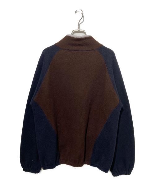 TODAYFUL（トゥデイフル）TODAYFUL (トゥデイフル) Wool 100% Piping Pullover ブラウン×ネイビー サイズ:Fの古着・服飾アイテム