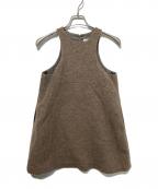 CLANEクラネ）の古着「WOOL SHAGGY MINI ONEPIECE」｜ブラウン