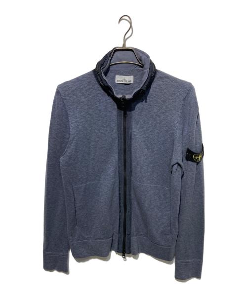STONE ISLAND（ストーンアイランド）STONE ISLAND (ストーンアイランド) 切替ジップパーカー ブルー サイズ:Mの古着・服飾アイテム