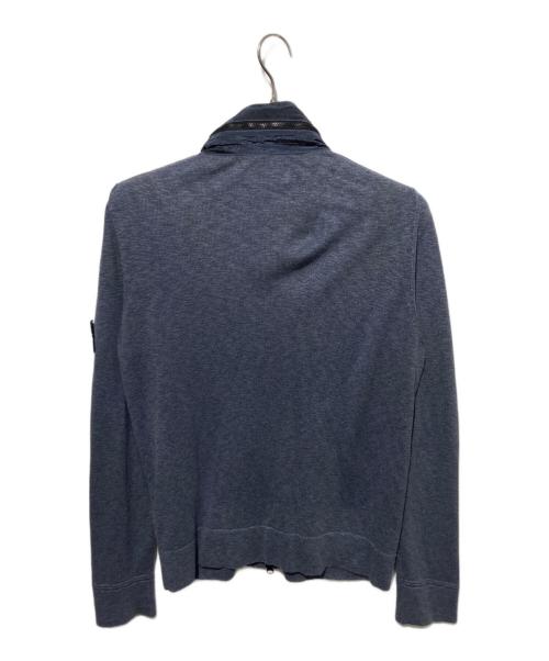 STONE ISLAND（ストーンアイランド）STONE ISLAND (ストーンアイランド) 切替ジップパーカー ブルー サイズ:Mの古着・服飾アイテム