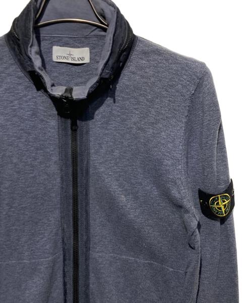 STONE ISLAND（ストーンアイランド）STONE ISLAND (ストーンアイランド) 切替ジップパーカー ブルー サイズ:Mの古着・服飾アイテム