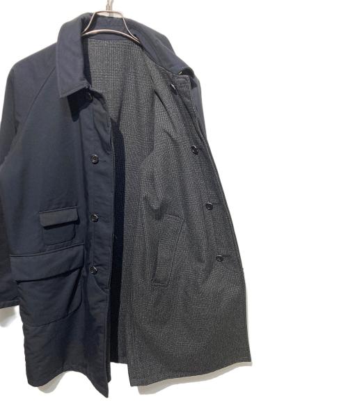 BEAMS PLUS（ビームスプラス）BEAMS PLUS (ビームスプラス) リバーシブルオーバーコート ブラック×グレー サイズ:Ｍの古着・服飾アイテム