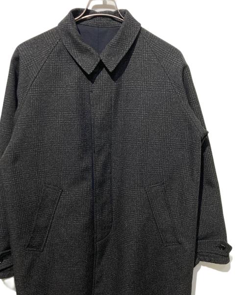 BEAMS PLUS（ビームスプラス）BEAMS PLUS (ビームスプラス) リバーシブルオーバーコート ブラック×グレー サイズ:Ｍの古着・服飾アイテム
