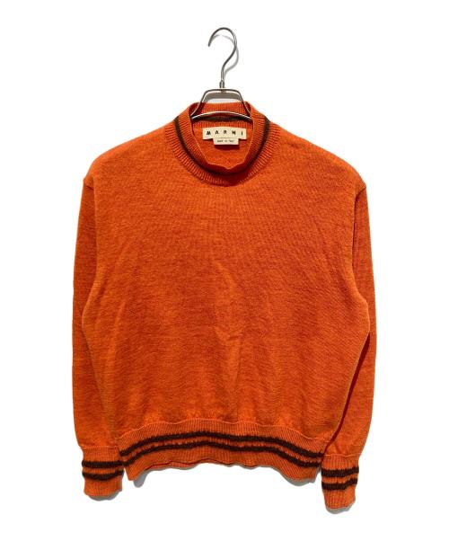 MARNI（マルニ）MARNI (マルニ) モヘア混モックネックニット オレンジ サイズ:46の古着・服飾アイテム