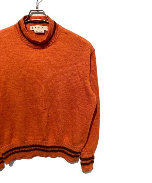 MARNI（マルニ）MARNI (マルニ) モヘア混モックネックニット オレンジ サイズ:46の古着・服飾アイテム