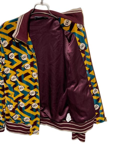 DOLCE & GABBANA（ドルチェ＆ガッバーナ）DOLCE & GABBANA (ドルチェ＆ガッバーナ) ベロアトラックジャケット イエロー サイズ:48の古着・服飾アイテム