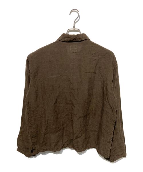maison de soil homme（メゾンドソイルオム）maison de soil homme (メゾンドソイルオム) リネンシャツジャケット ブラウン サイズ:3の古着・服飾アイテム