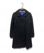 BLUE LABEL CRESTBRIDGEブルーレーベルクレストブリッジ）の古着「ウールダブルコート」｜ブラック