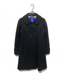 BLUE LABEL CRESTBRIDGE（ブルーレーベルクレストブリッジ）の古着「ウールダブルコート」｜ブラック