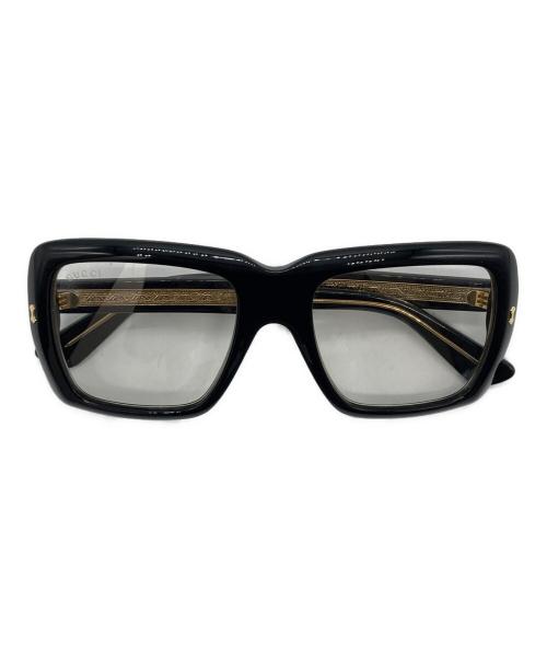 GUCCI（グッチ）GUCCI (グッチ) スクエアサングラス ブラック サイズ:53□20 145の古着・服飾アイテム