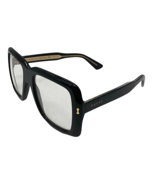 GUCCI（グッチ）GUCCI (グッチ) スクエアサングラス ブラック サイズ:53□20 145の古着・服飾アイテム
