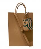STARBUCKS COFFEEスターバックス コーヒー）の古着「2WAYショルダーバッグ」｜ブラウン