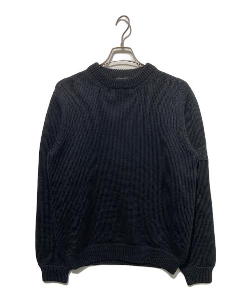PRADA（プラダ）PRADA (プラダ) 袖ワッペンクルーネックニット ブラック サイズ:52の古着・服飾アイテム