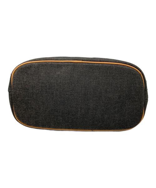 BURBERRY BLUE LABEL（バーバリー ブルー レーベル）BURBERRY BLUE LABEL (バーバリー ブルー レーベル) レザーパイピングデニムハンドバッグ ブラックの古着・服飾アイテム