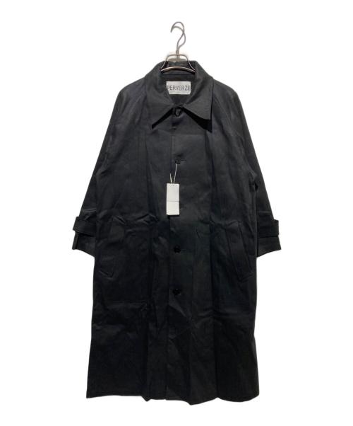 PERVERZE（パーバーズ）PERVERZE (パーバーズ) コーティングコート ブラック サイズ:FREEの古着・服飾アイテム