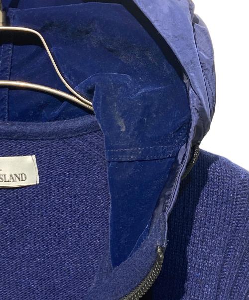 STONE ISLAND（ストーンアイランド）STONE ISLAND (ストーンアイランド) 切替ニットジップパーカー ネイビー サイズ:Sの古着・服飾アイテム