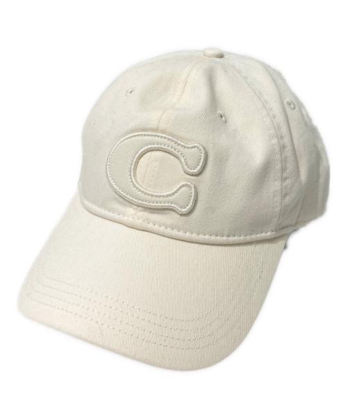 COACH（コーチ）COACH (コーチ) シグネチャー パッチ ベースボールキャップ アイボリーの古着・服飾アイテム