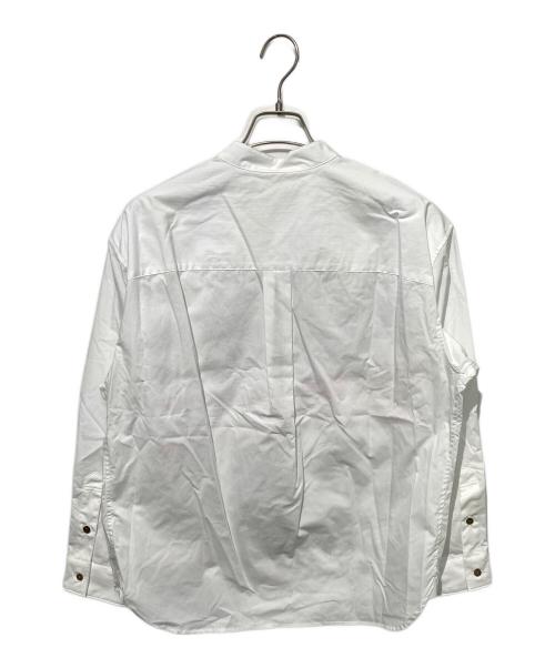 HERALBONY（ヘラルボニー）HERALBONY (ヘラルボニー) バンドカラーシャツ「brown brush-mm2025」 ホワイト サイズ:Ｍの古着・服飾アイテム