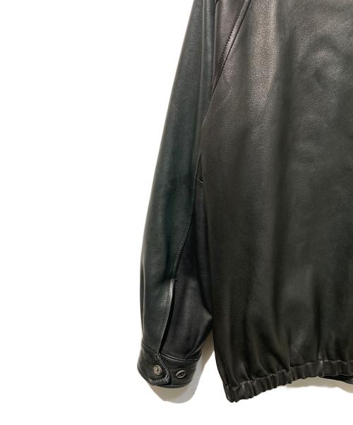 LA BOUCLE（ラ ブークル）LA BOUCLE (ラ ブークル) ネイキッド ラム レザー ショートブルゾン ブラック サイズ:1の古着・服飾アイテム