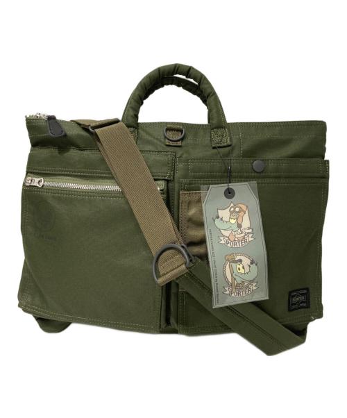 PORTER（ポーター）PORTER (ポーター) 2WAY SHORT HELMETBAG オリーブ 未使用品の古着・服飾アイテム