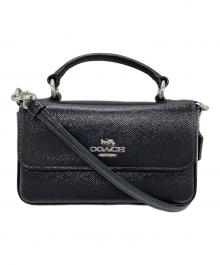 COACH（コーチ）の古着「ミニ ジョージー トップハンドルクロスボディバッグ」｜ブラック
