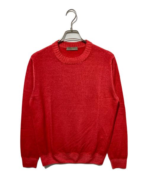 Cruciani（クルチアーニ）Cruciani (クルチアーニ) 27ゲージクルーネック レッド サイズ:48の古着・服飾アイテム