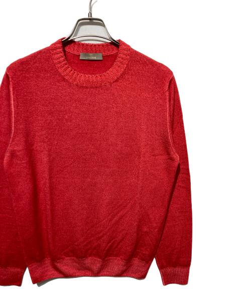 Cruciani（クルチアーニ）Cruciani (クルチアーニ) 27ゲージクルーネック レッド サイズ:48の古着・服飾アイテム