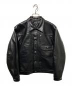 Schottショット）の古着「SHEEP LEATHER 1st TRACKER JACKET」｜ブラック