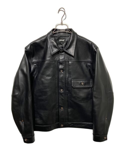 Schott（ショット）Schott (ショット) SHEEP LEATHER 1st TRACKER JACKET ブラック サイズ:Ｍの古着・服飾アイテム