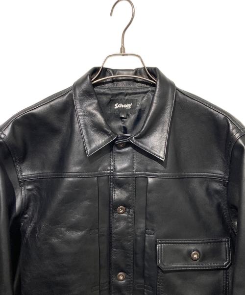 Schott（ショット）Schott (ショット) SHEEP LEATHER 1st TRACKER JACKET ブラック サイズ:Ｍの古着・服飾アイテム