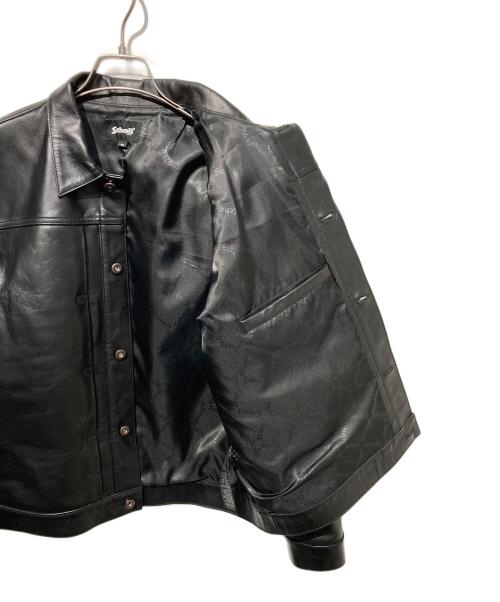 Schott（ショット）Schott (ショット) SHEEP LEATHER 1st TRACKER JACKET ブラック サイズ:Ｍの古着・服飾アイテム