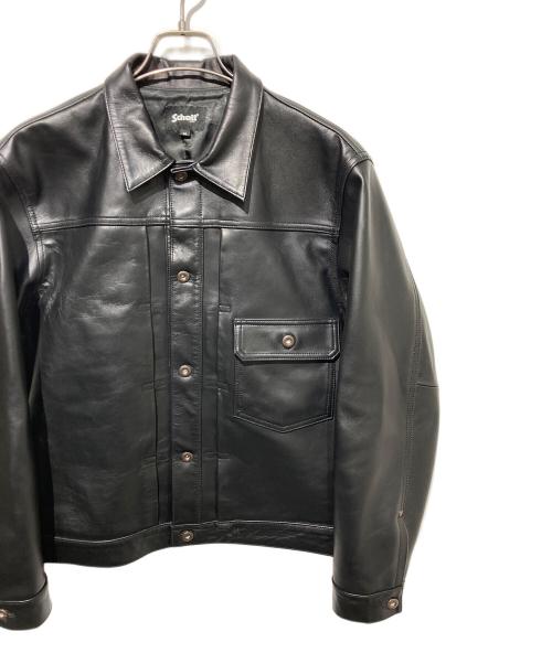 Schott（ショット）Schott (ショット) SHEEP LEATHER 1st TRACKER JACKET ブラック サイズ:Ｍの古着・服飾アイテム