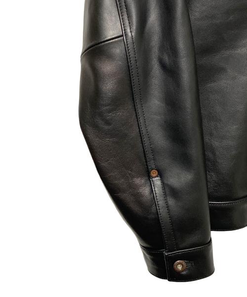 Schott（ショット）Schott (ショット) SHEEP LEATHER 1st TRACKER JACKET ブラック サイズ:Ｍの古着・服飾アイテム