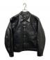 Schott（ショット）の古着「SHEEP LEATHER 1st TRACKER JACKET」｜ブラック