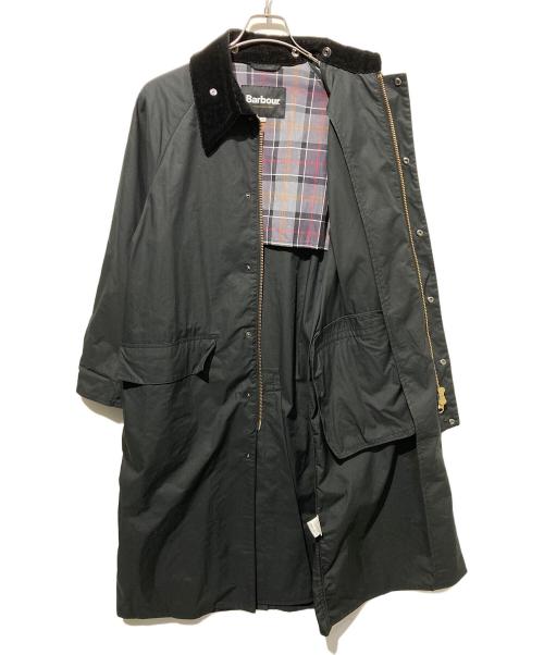 Barbour（バブアー）Barbour (バブアー) OS BURGHLEY ノンワックスロングコート ブラック サイズ:36の古着・服飾アイテム
